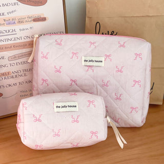 Ribbon Bow Makeup Bag For Students Korean Edition - Phosgene