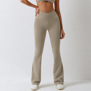 Brushed Tight Dance Wide-leg Pants High Waist Hip Lift - Phosgene