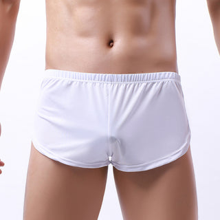 Men's Silky Round Edge Sports Boxers Home Shorts Three-point Pants - Phosgene