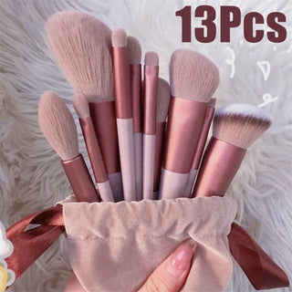 13Pcs Makeup Brush Set Make Up Concealer Brush Blush Powder Brush Eye Shadow Highlighter Foundation Brush Cosmetic Beauty Tools - Phosgene