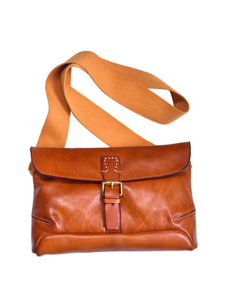 Retro First Layer Cowhide Crossbody Men's Bag - Phosgene