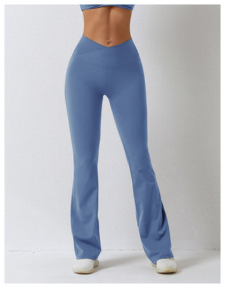 Brushed Tight Dance Wide-leg Pants High Waist Hip Lift - Phosgene