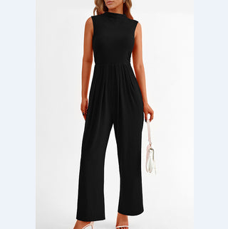 Women's Sleeveless Solid Color Casual Jumpsuit Phosgene