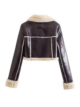 Women's Short Lapel Long Sleeve Slim Fashion Personality Jacket Jacket - Phosgene