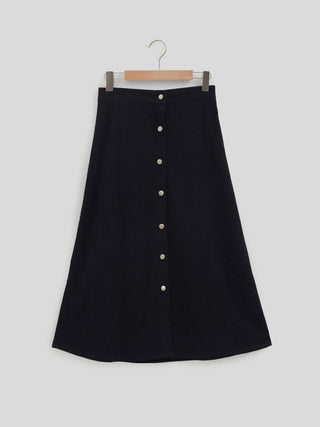 Corduroy Skirt Long Single-breasted High Waist Autumn And Winter Skirt - Phosgene