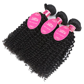 10A Deep Curly Brazilian Human Hair Bundles Weave - Phosgene