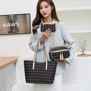 New Korean Fashion Four-piece Set Texture Shoulder Women Hand-carrying Crossbody Bag - Phosgene