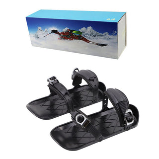 Mini Ski Skates Portable Short Skiboard Adjustable Skates Shoes For Snow - Phosgene