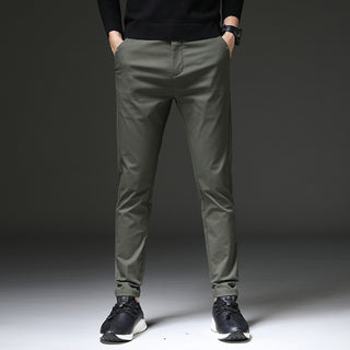 Men's Elastic Thin Casual Straight Pants - Phosgene