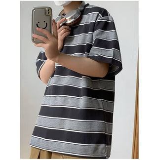 Men's Summer Japanese Vintage Stripe T-shirt Phosgene