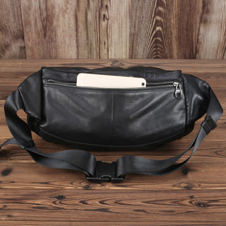 Cowhide Large Capacity Single Shoulder Messenger Bag - Phosgene