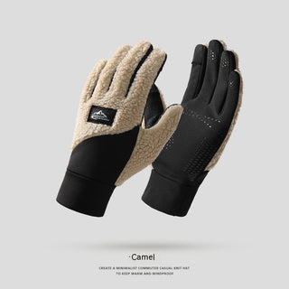 Teddy Velvet Insulated Gloves For Outdoor Use - Phosgene