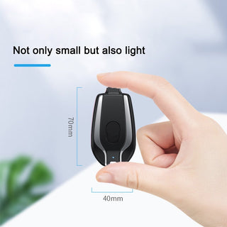 1500mAh Mini Power Emergency Pod Keychain Charger With Type-C Ultra-Compact Mini Battery Pack Fast Charging Backup Power Bank - Phosgene