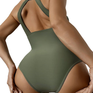 European And American New Classic One Piece Sexy Ladies' Mesh Stitching Swimsuit - Phosgene