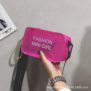 Transparent Square Fashion Trend Jelly Single Shoulder Diagonal Cross Bag - Phosgene