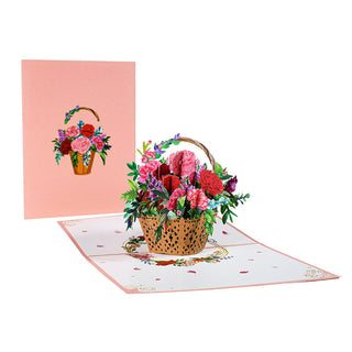 3D PopUp Flower Bouquet Cards Gifts Anniversary PopUp Mom Floral Bouquet Wife Invitation Card Greeting Cards Mothers Day Cards Postcard - Phosgene