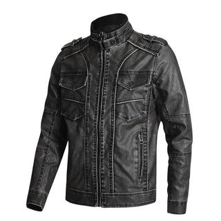 Thick PU Leather Coat Men's Fashion Casual - Phosgene