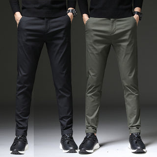 Men's Elastic Thin Casual Straight Pants - Phosgene