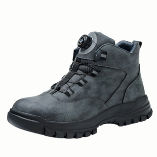 Button Safety Shoes With Steel Toe Caps To Prevent Smashing