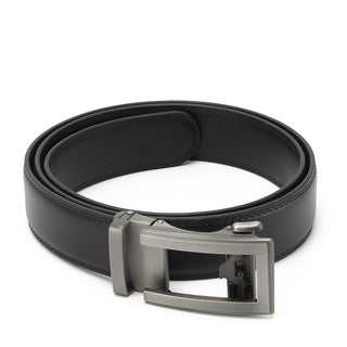 Men's Two-layer Leather Automatic Buckle Cowhide Real Business Casual Belt - Phosgene