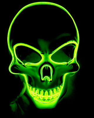 Halloween Skeleton Mask LED Glow Scary Mask - Phosgene