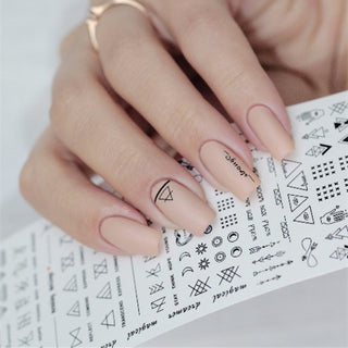 Geometric  DIY Art Nail Polish Stickers - Phosgene