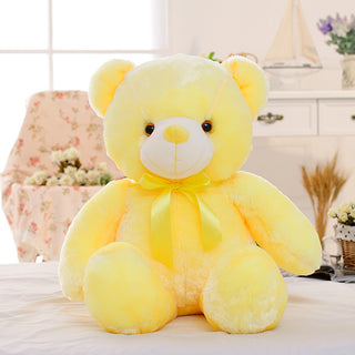 Creative Light Up LED Teddy Bear Stuffed Animals Plush Toy Colorful Glowing Christmas Gift For Kids Pillow - Phosgene