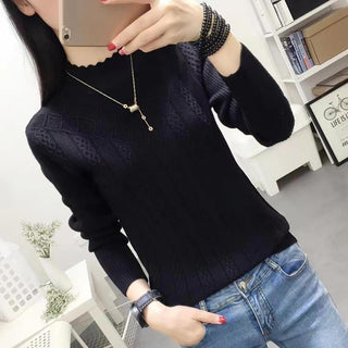 Women's Half Turtleneck Pullover Solid Color - Phosgene