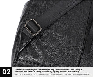 Top Layer Backpackage Genuine Leather Large Capacity - Phosgene