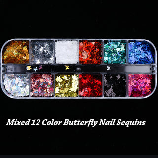 Symphony butterfly sequin nail decoration Phosgene