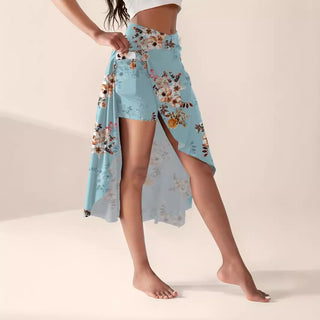 Split Pocket Inner Shorts Skirt New Flower Women's Clothing - Phosgene