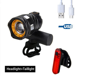 New bicycle USB light Highlight warning light Mountain bike headlights Charging headlight accessories - Phosgene