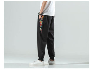 Plus Size Cropped Pants Chinese Style Men's Trendy Casual Pants Phosgene