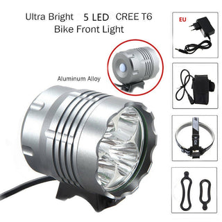 LED Mountain Bike Headlight 5T6 Bicycle Light - Phosgene