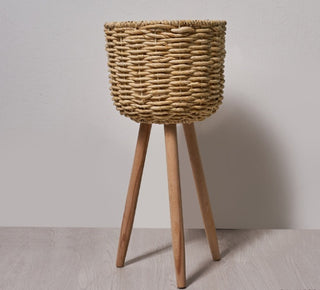 Floor - standing flowerpot straw furniture - Phosgene