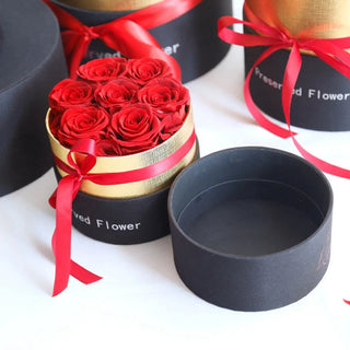 Eternal Roses In Box Preserved Real Rose Flowers With Box Set Valentines Day Gift Romantic Artificial Flowers - Phosgene