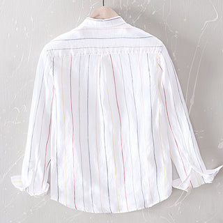 Casual Men's Striped Long Sleeve Shirt Phosgene