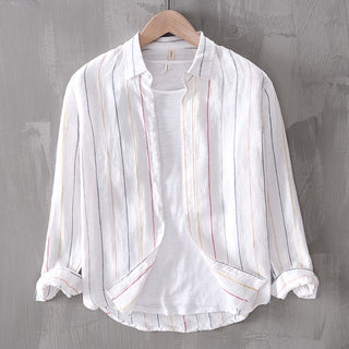 Casual Men's Striped Long Sleeve Shirt Phosgene