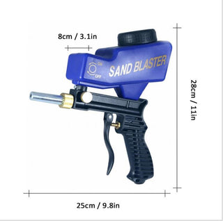 Portable gravity sandblasting gun pneumatic sandblasting set small rust sandblasting device sand blasting machine - Phosgene