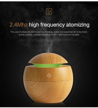 USB Aroma Essential Oil Ultrasonic Cold Steam Diffuser Air Humidifier Purifier 7 Color Change LED Night Light for Home Office - Phosgene