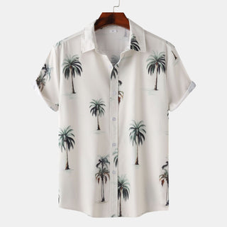 Cross-border Wind Beach Digital Printing Men's Short Sleeve Shirt Phosgene