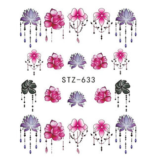 1pcs Nail Sticker Butterfly Flower Water Transfer Decal Sliders for Nail Art Decoration Tattoo Manicure Wraps Tools Tip JISTZ508 - Phosgene