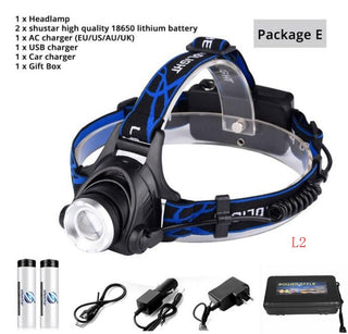 USB Charging Built-in Smart Sensor Head-mounted Outdoor Fishing Headlight - Phosgene