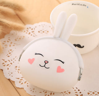 Cartoon silica gel zero purse Korean lovable rabbit zero purse candy color packet key bag lady bag - Phosgene