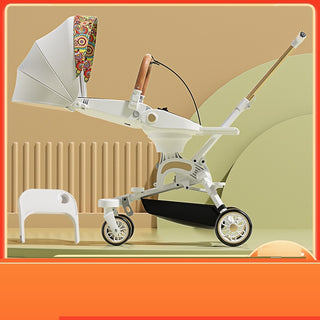 Can Sit And Lie Flat Two-way Folding Lightweight Shock-absorbing High-view Stroller - Phosgene