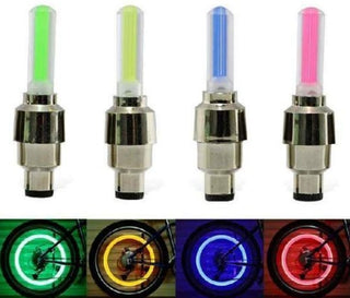 Neon Lights Tyre Wheel Valve Cap Light LED Car Tire Valve Caps Air Cover Tire Rim Valve Wheel Stem Cap Bike Light - Phosgene