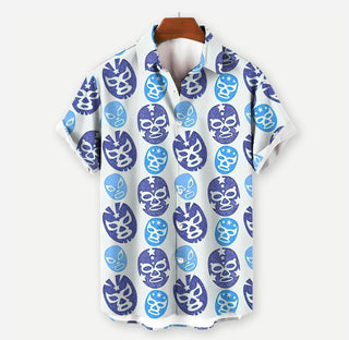 Summer Leisure Printed Hawaiian Shirt Men Vacation Seaside Phosgene