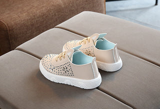 Girls' Leather Shoes Children's Diamond Princess Shoes - Phosgene