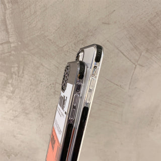 Transparent Phone Case With Orange Sticker - Phosgene