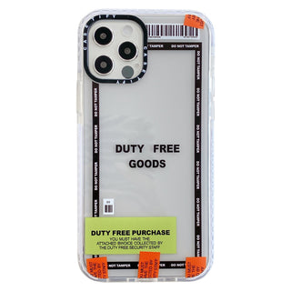 Transparent Phone Case With Orange Sticker - Phosgene